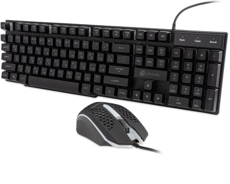Клавиатура+мышь Oklick KB+M 400GMK 1546779, цвет черный