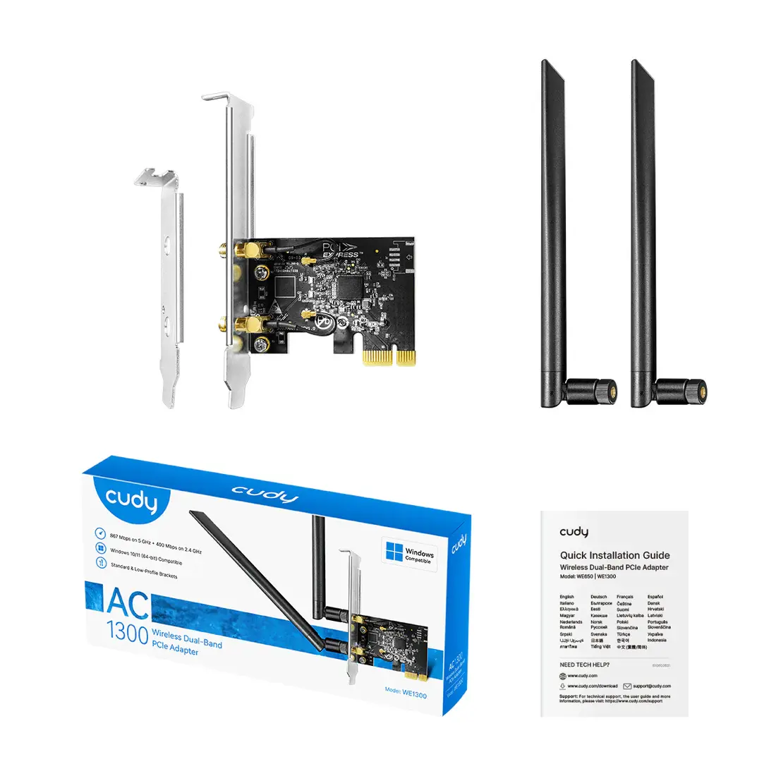 Адаптер Wi-Fi CUDY WE1300
