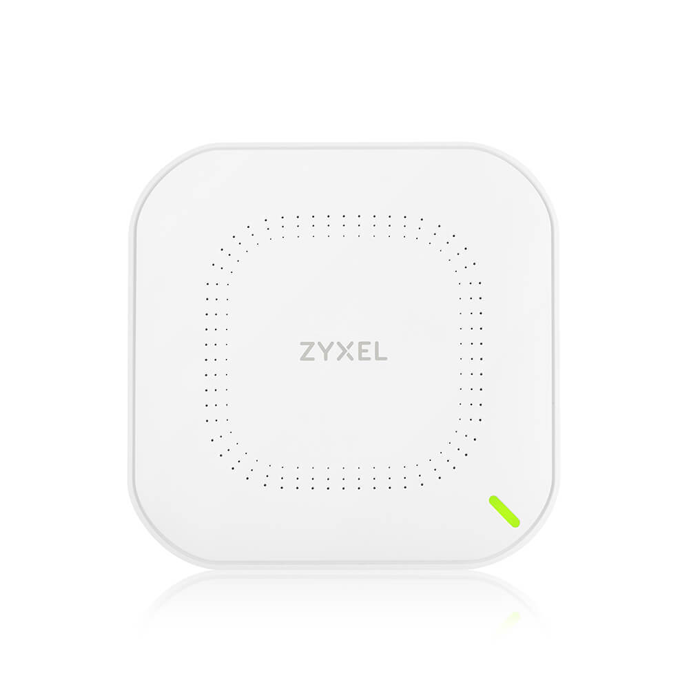 Точка доступа/ Zyxel NebulaFlex NWA50AX Hybrid Access Point, WiFi 6, 802.11a / b / g / n / ac / ax (2.4 and 5 GHz), MU-MIMO, 2x2 antennas, up to 575 + 1200 Mbps, 1xLAN GE, PoE , without support for Captive portal and WPA-Enterprise, protection against 4G / 5G, PSU included