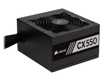 Блоки питания/ Power Supply Corsair CX550, Model RPS0127, 550W 80+ Bronze (ATX, 2.31, Non-modular, 1x24(20+4)pin, 1xCPU 8(4+4)pin, 2xPCIe*2 8(6+2)pin, 3xSATA3, 2xMOLEX4pin, Active, 120x120mm, 150x120x86mm, APFC, Power cable-EU, black)