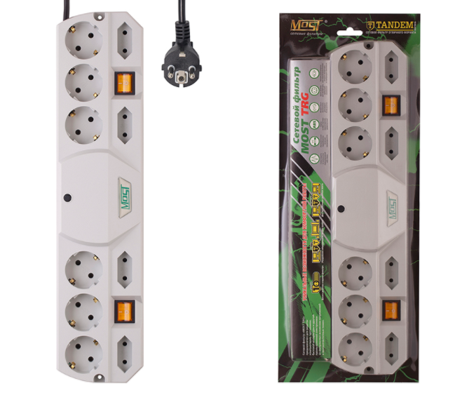 Сетевой фильтр Most Сетевой фильтр TRG 2м (10 розеток)