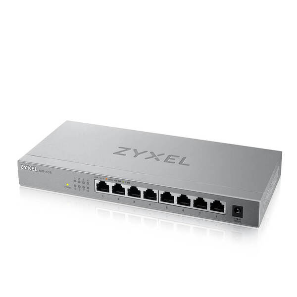 

Мультигигабитный коммутатор Zyxel MG-108, 8x1/2,5GE, настольный, бесшумный