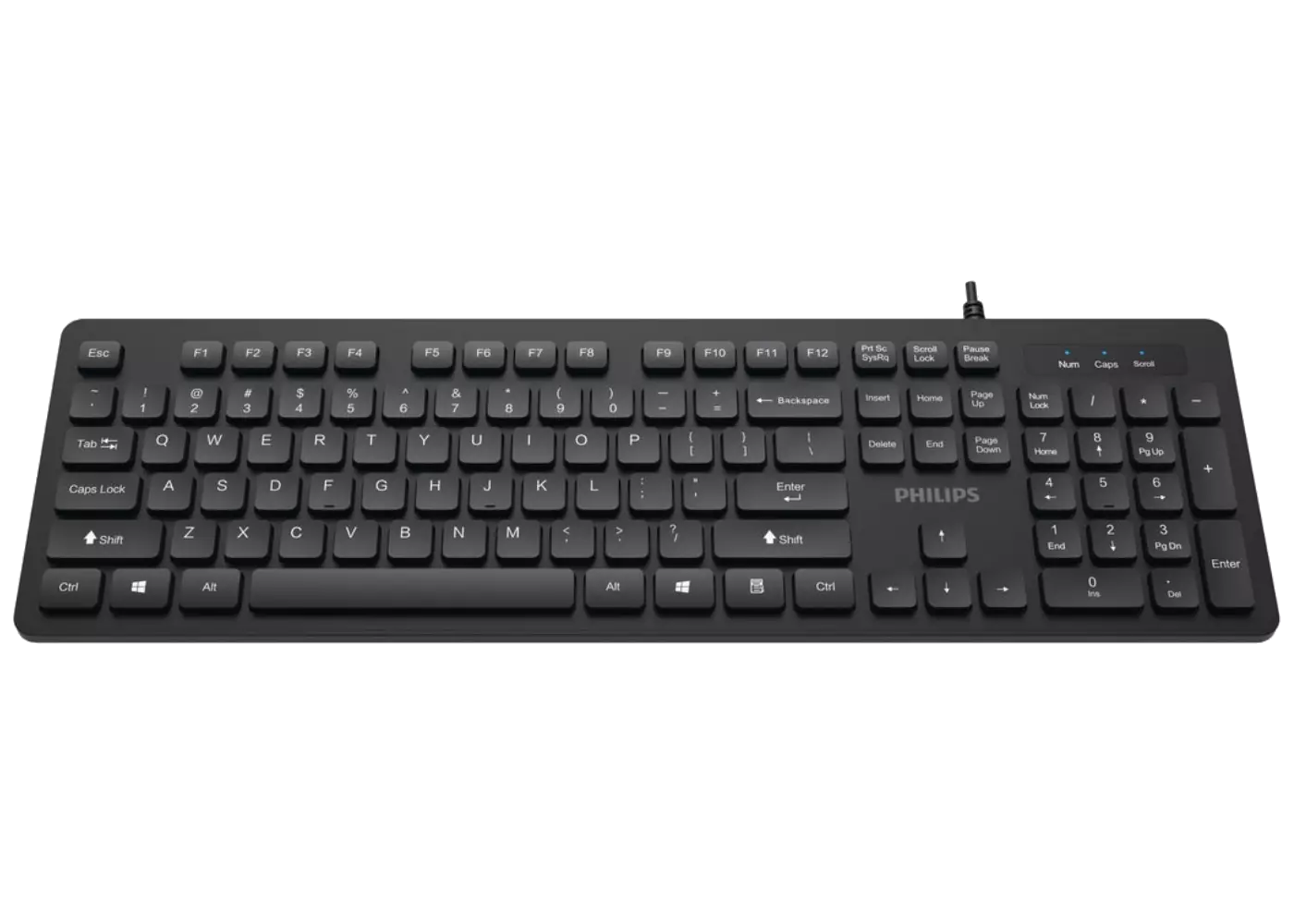 Клавиатура Philips Клавиатура SPK6264,  русская заводская раскладка SPK6264B/60, цвет черный