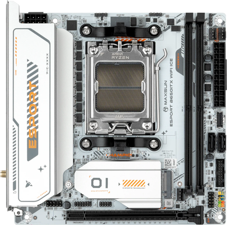 Материнская плата Maxsun AM5 AMD B650 eSport B650ITX WIFI ICE