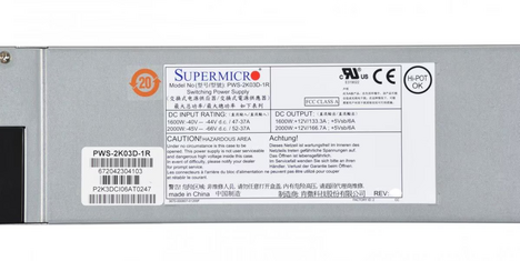Блок питания SUPERMICRO Server PSU 2000W PWS-2K03D-1R