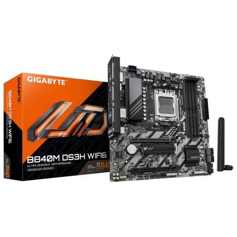 Материнская плата Gigabyte AM5 AMD B840 B840M DS3H WIFI6