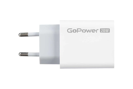 Зарядное устройство GoPower 1USB+1Type-C 20W QC3.0