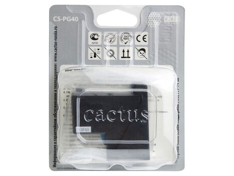 Чернильница черный Cactus CS-I-PG40