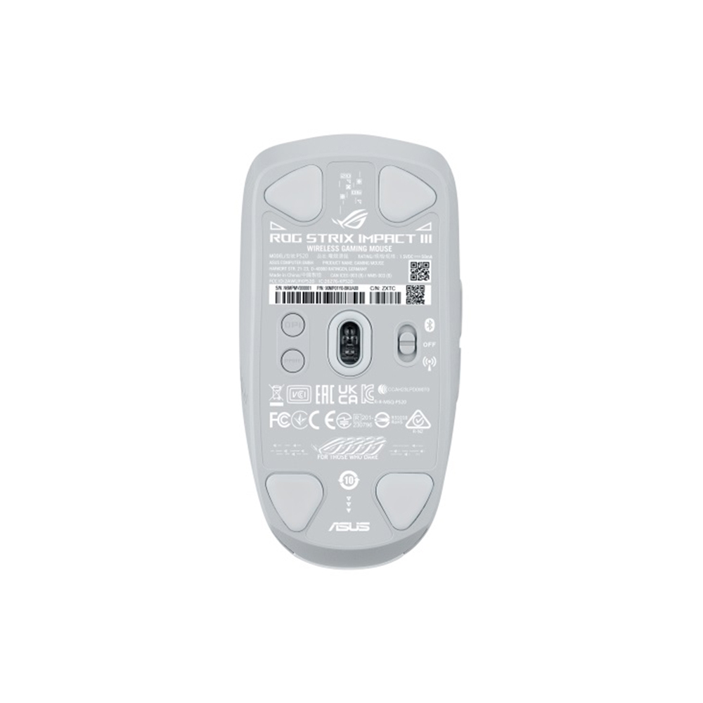 Мышь ASUS ROG Strix Impact III Wireless 90MP03D0-BMUA10, цвет белый