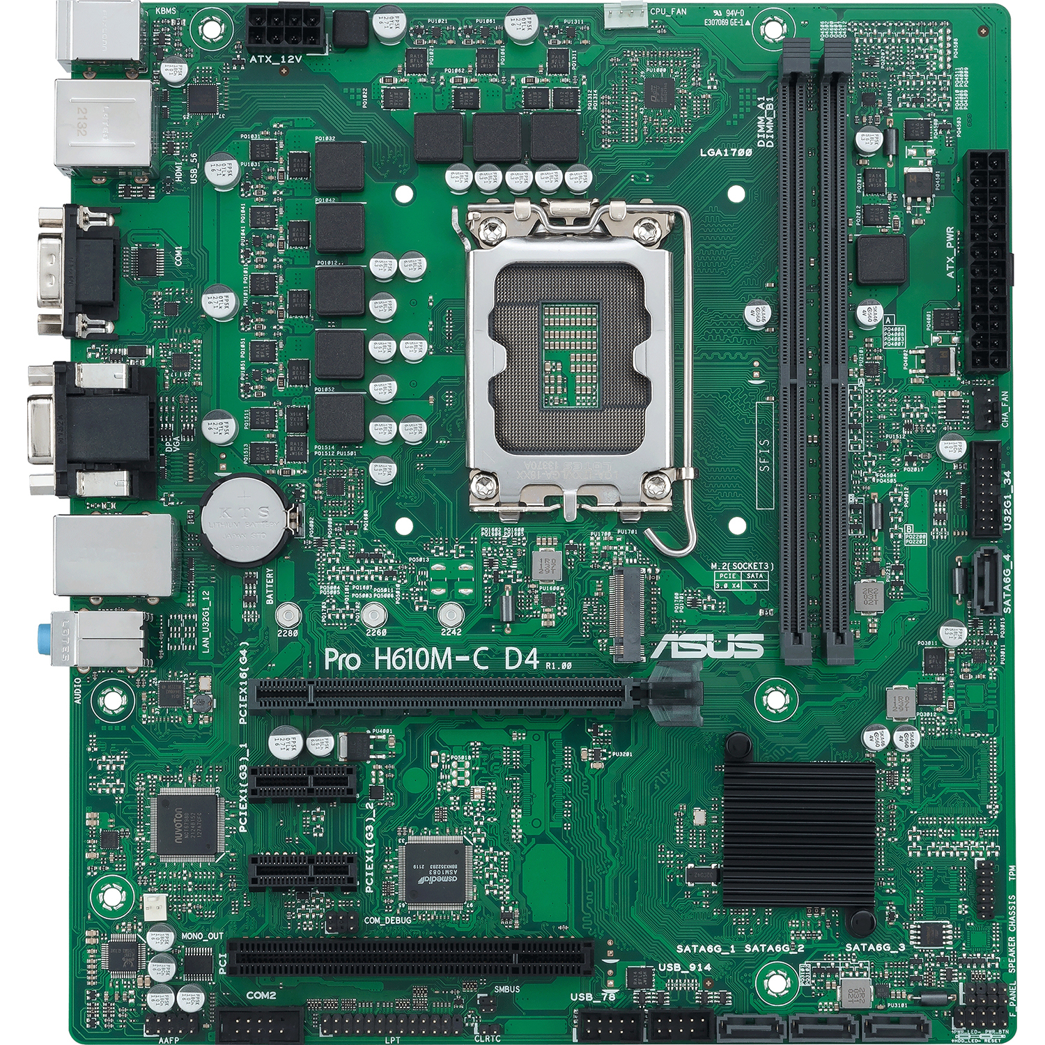 Материнская плата ASUS Intel H610 PRO H610M-C D4-CSM