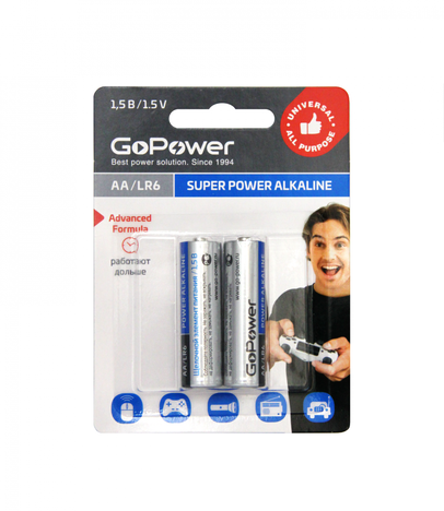 Аккумулятор для компьютерной техники GoPower Батарея Alkaline LR6