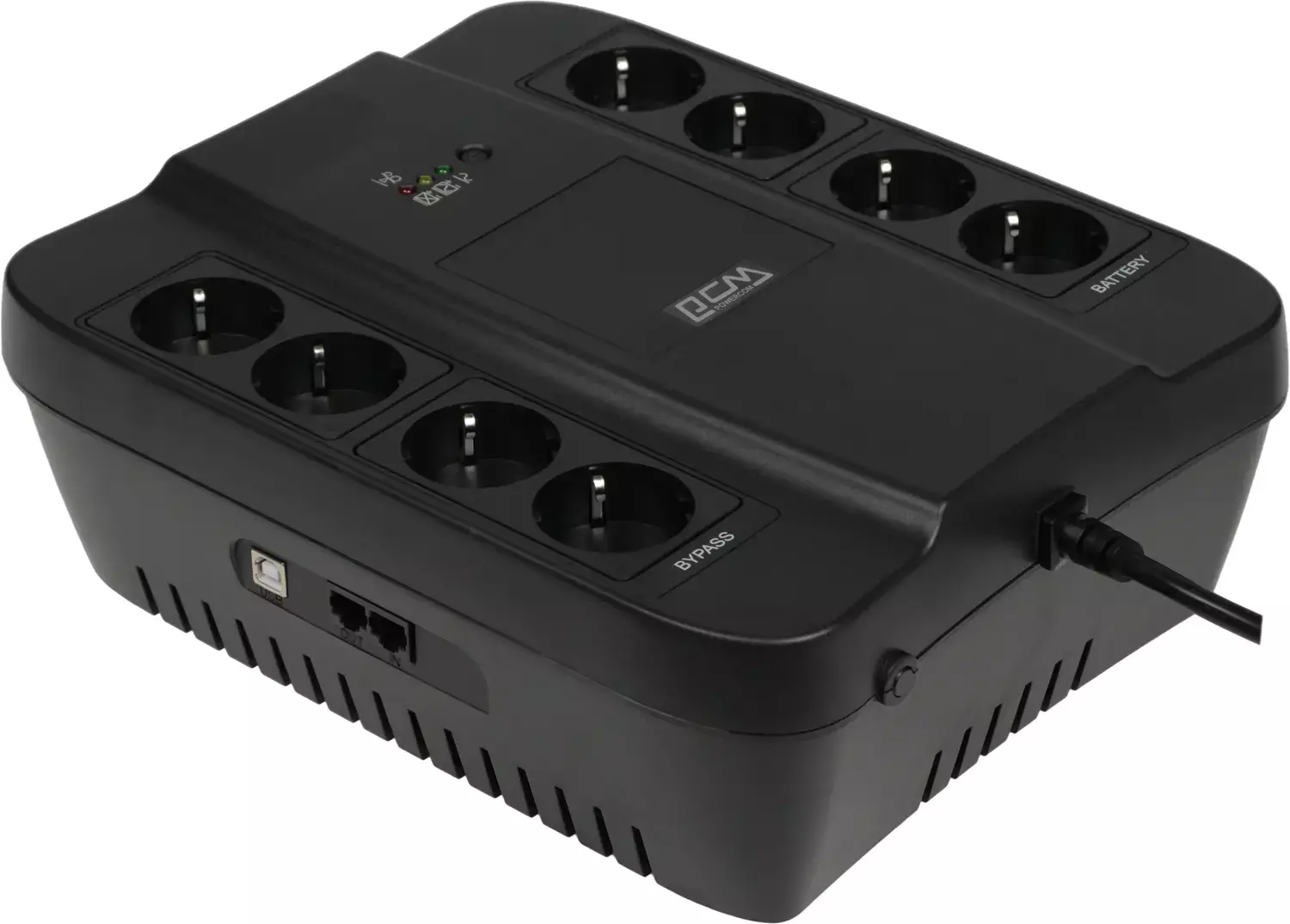 Powercom Back-UPS SPIDER, Line-Interactive, 1000VA/550W, Tower, 8xSchuko outlets (4 surge &amp; 4 batt), USB (688277)