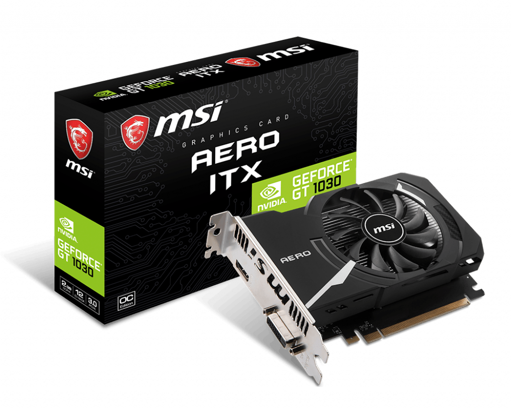 Видеокарта MSI GeForce GT 1030 2 ΓБ Retail