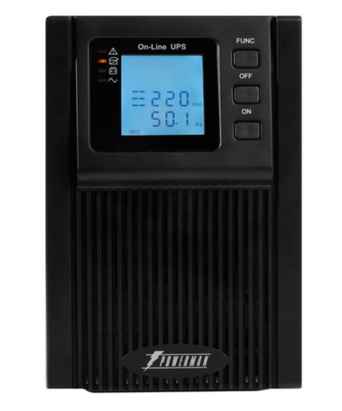 

UPS POWERMAN Online 3000, LCD, dual conversion, 3000VA, 2400W, 3 eurosockets with backup power, USB, RS232, SNMP slot,