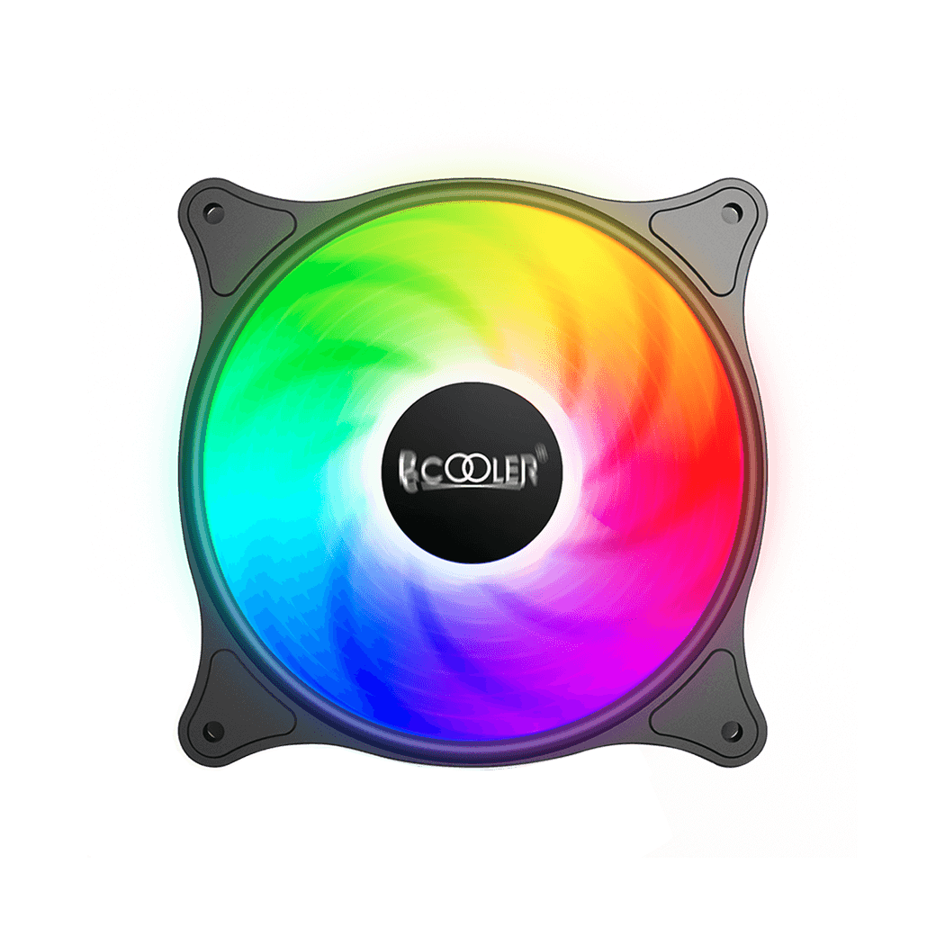 Кулер для корпуса/ Case Cooler PCCooler FX 120 ARGB BK (120x120x25mm, 4-pin PWM, ARGB, 52.79CFM, 33.2dBA, 2000RPM, Black)