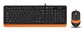 Клавиатура+мышь A4tech Fstyler F1010 F1010 ORANGE, цвет черный