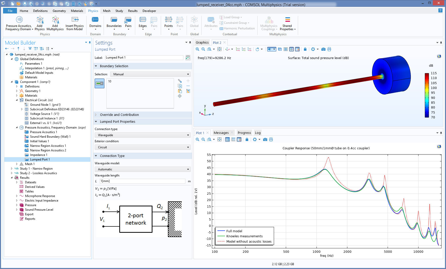 Модуль «Акустика» для программы COMSOL Multiphysics®