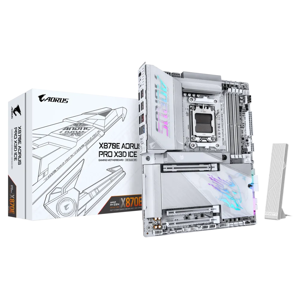 Материнская плата Gigabyte AM5 AMD X870E X870E AORUS PRO X3D ICE