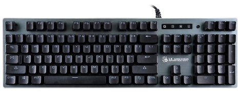 Клавиатура A4tech Bloody B765 GREY/NEON (GREEN SWITCH), цвет серый