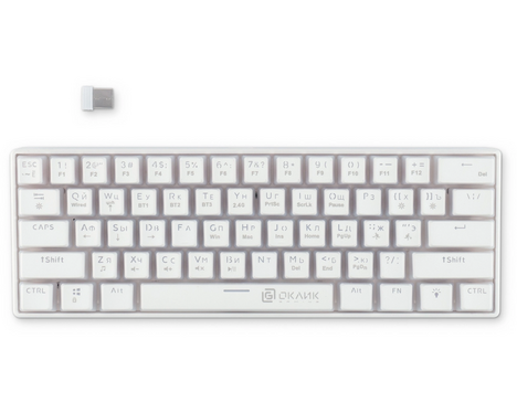 Клавиатура Oklick KeyBoard K763W 1920562, цвет белый