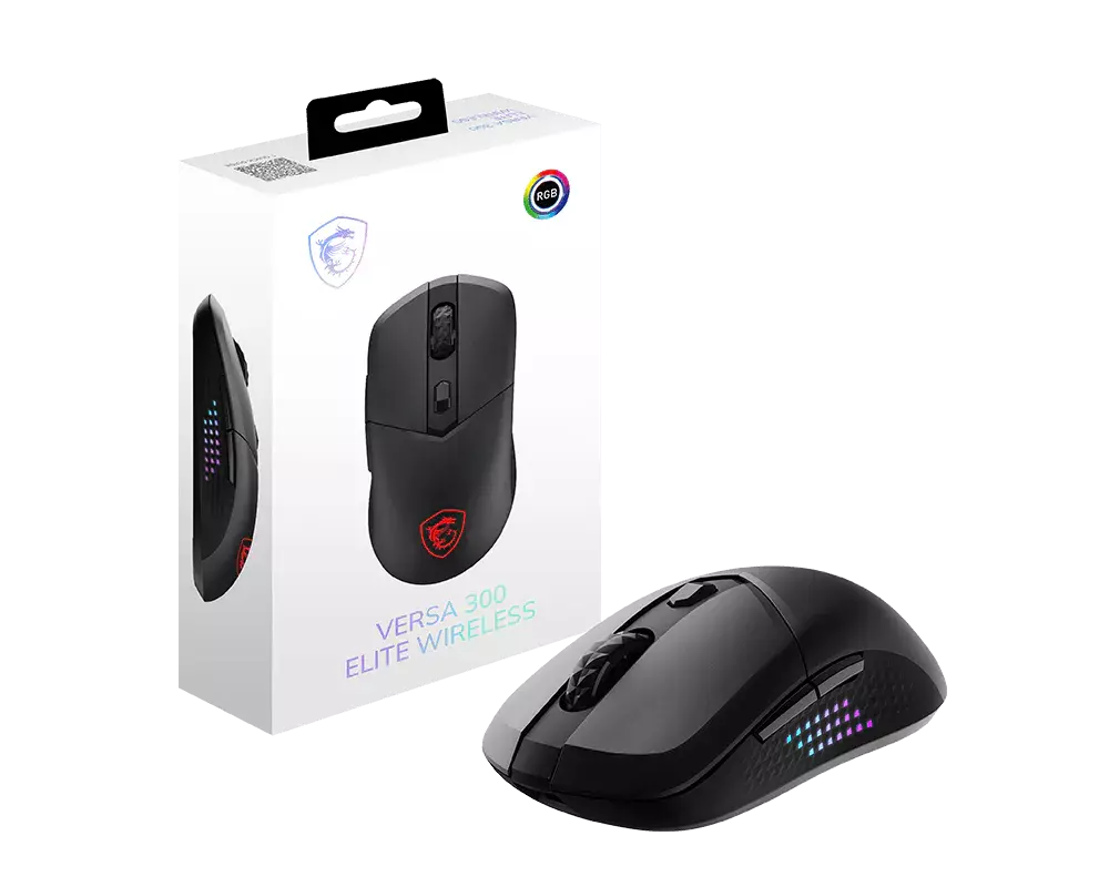 Мышь MSI VERSA 300 ELITE WIRELESS S12-4301290-CLA, цвет черный