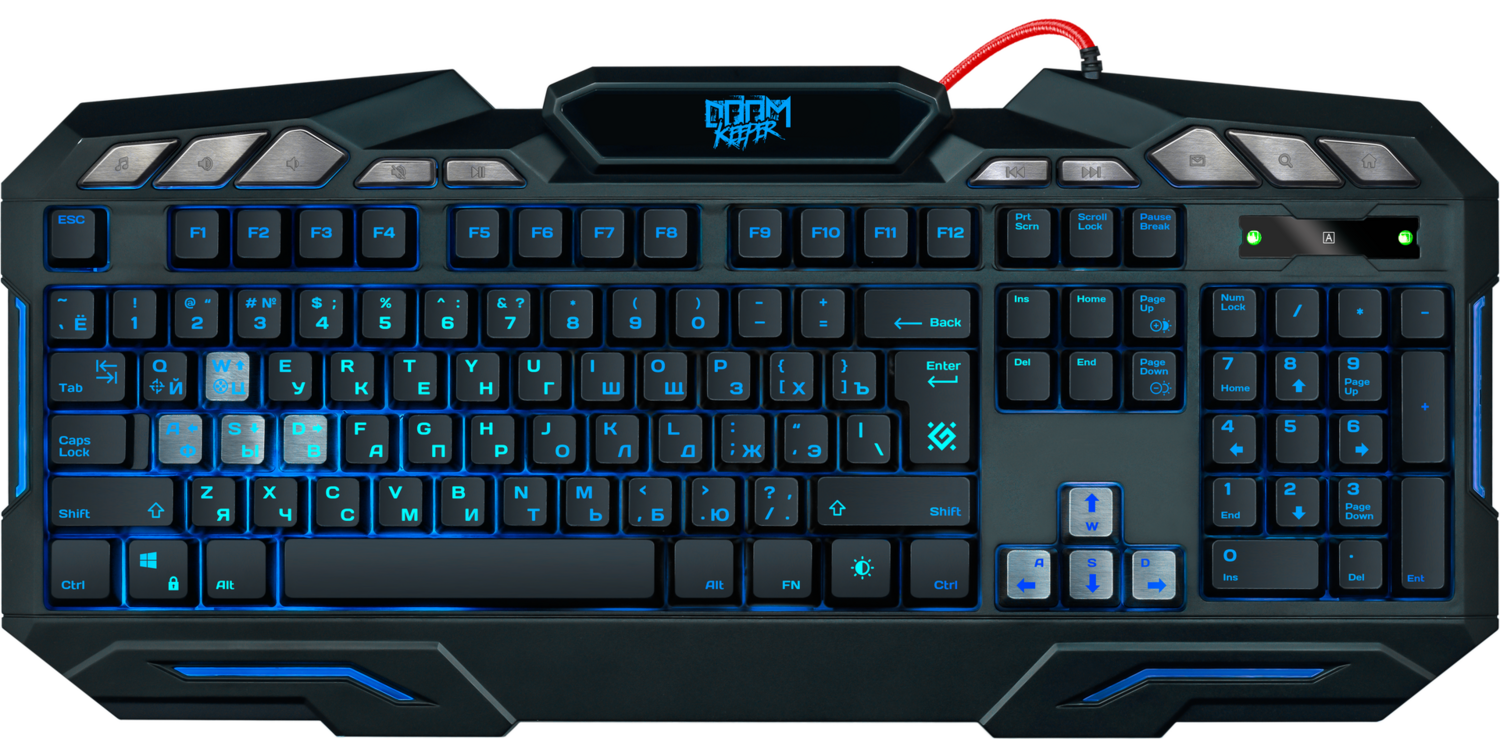 Клавиатура Defender Doom Keeper GK-100DL 45100, цвет черный