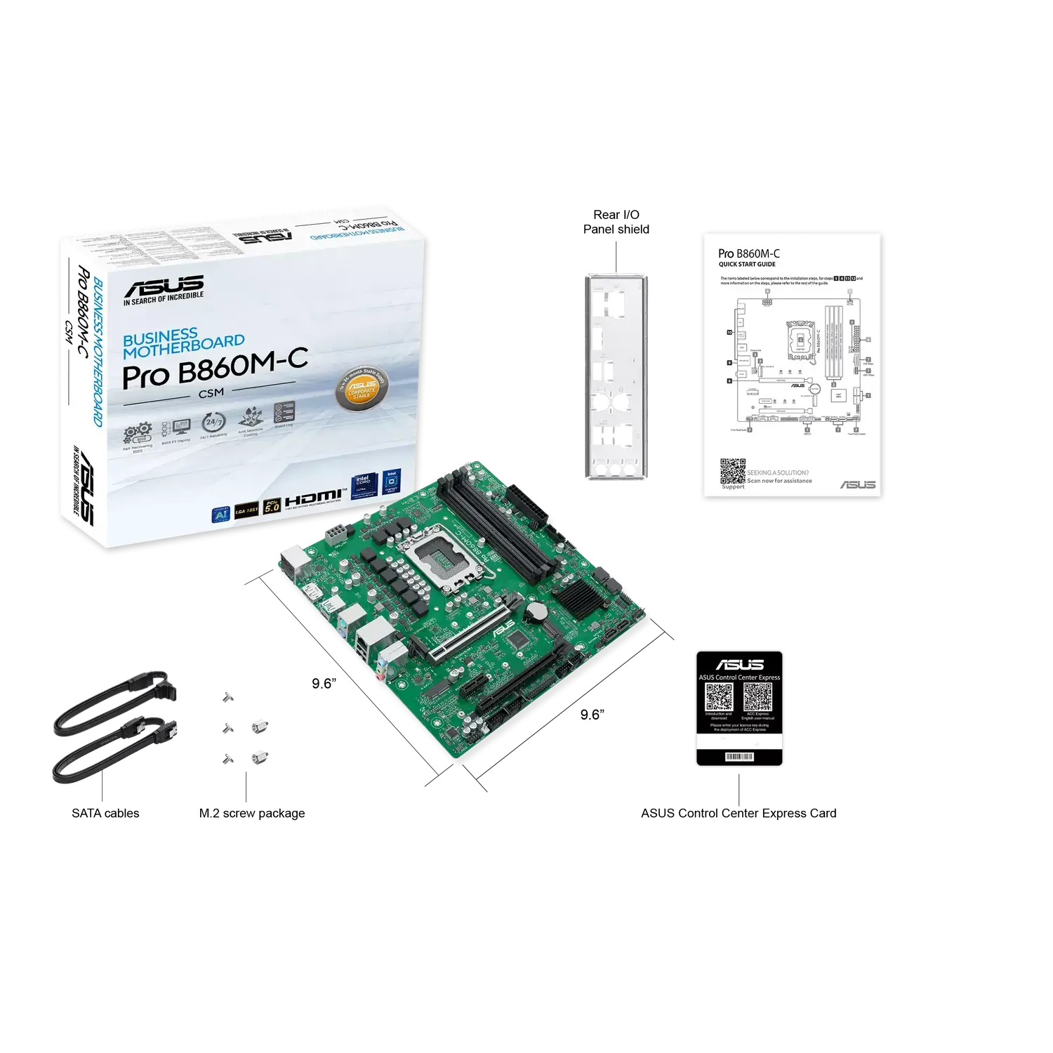 Материнская плата ASUS Intel B860 PRO B860M-C-CSM