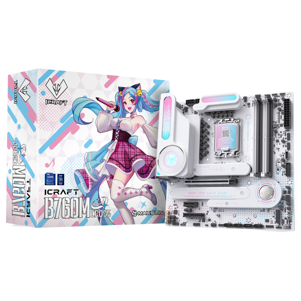 Материнская плата Maxsun LGA 1700 Intel B760 iCraft B760M CROSS