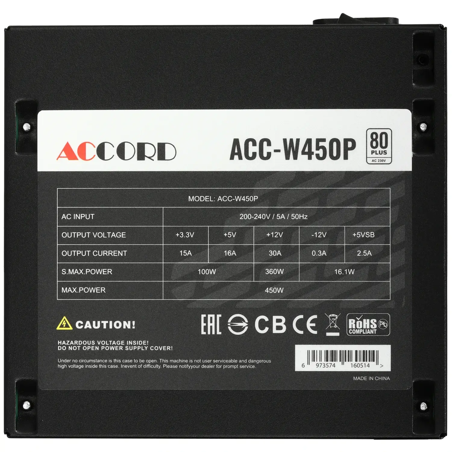 Блок питания Accord ACC-W450P
