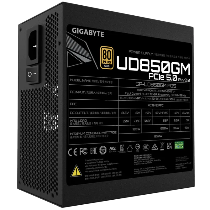 Блок питания Gigabyte UD850GM PG5 V2