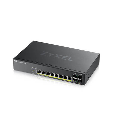 ZYXEL NebulaFlex Pro GS2220-10HP Hybrid L2 PoE+ Switch, 19 "rack, 8xGE PoE+, 2xCombo (SFP / RJ-45), 180W PoE Budget, Standalone / Cloud Management