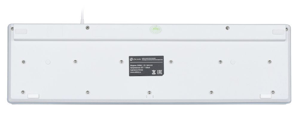 Клавиатура Oklick KeyBoard 550ML 1061618, цвет белый