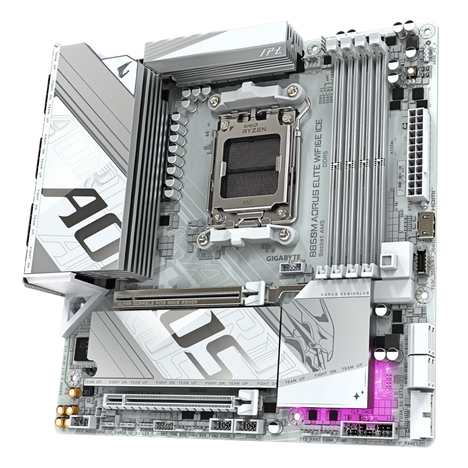 Материнская плата Gigabyte AM5 AMD B850 B850M AORUS ELITE WIFI6E ICE