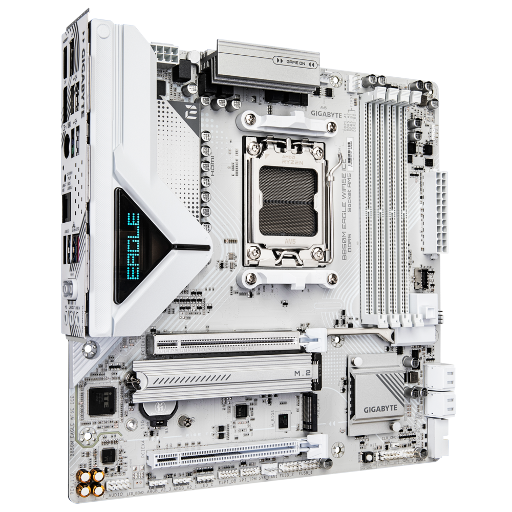 Материнская плата Gigabyte AM5 AMD B850 B850M EAGLE WIFI6E ICE