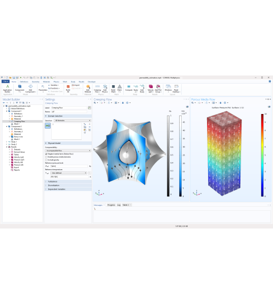 Модуль «Течения в пористых средах» для программы COMSOL Multiphysics®