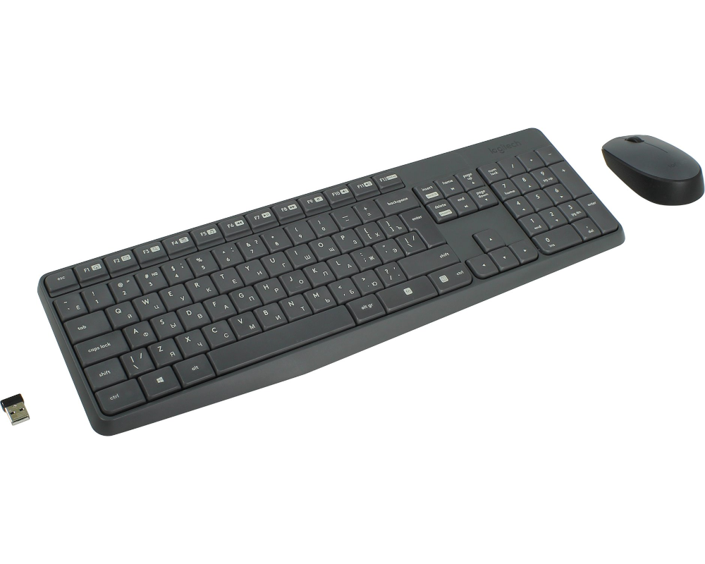 Клавиатура+мышь Logitech MK235 920-007948, цвет черный