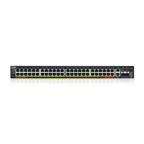 Коммутатор/ Zyxel XGS2220-54FP L3 Access switch, rack 19", 48xRJ-45: 1G PoE+ (8 of them PoE++), 2xRJ-45: 1/2.5/5/10G PoE++, 4xSFP+, 960W PoE budget, standalone/cloud management