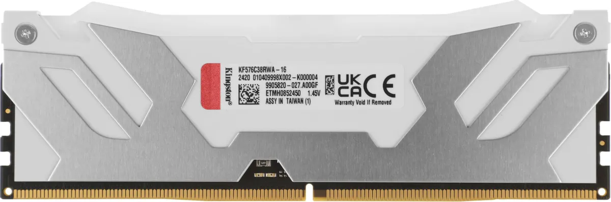 Оперативная память Kingston FURY Renegade RGB White XMP 16GB 7600MT/s DDR5 CL38, KF576C38RWA-16, RTL