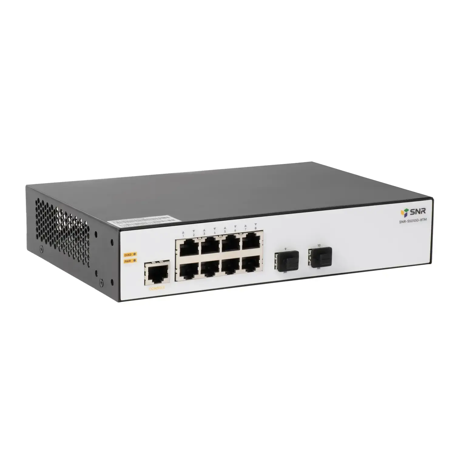 SNR Управляемый коммутатор уровня 2, 8 портов 10/100/1000Base-T, 2 порта 1/2.5G SFP, встроенный БП ~220V AC