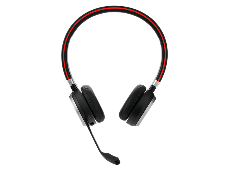Bluetooth-гарнитура Jabra Evolve EVOLVE 65 Stereo, цвет красный/черный/серебристый