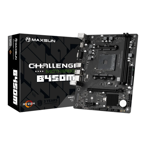 Материнская плата Maxsun AM4 AMD B450 Challenger B450M