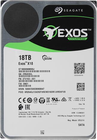 Жесткий диск  SEAGATE Exos X18 3.5  18TB 7.2K SATA3
