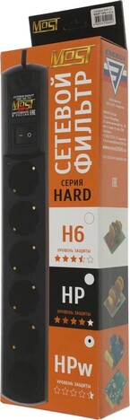 Сетевой фильтр Most Сетевой фильтр HP 2м (6 розеток)