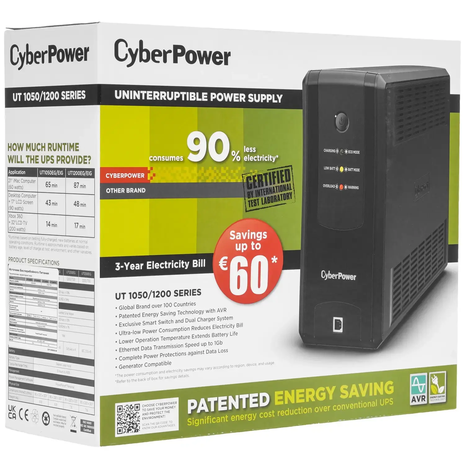 ИБП CyberPower Line-Interactive  UT1200EG