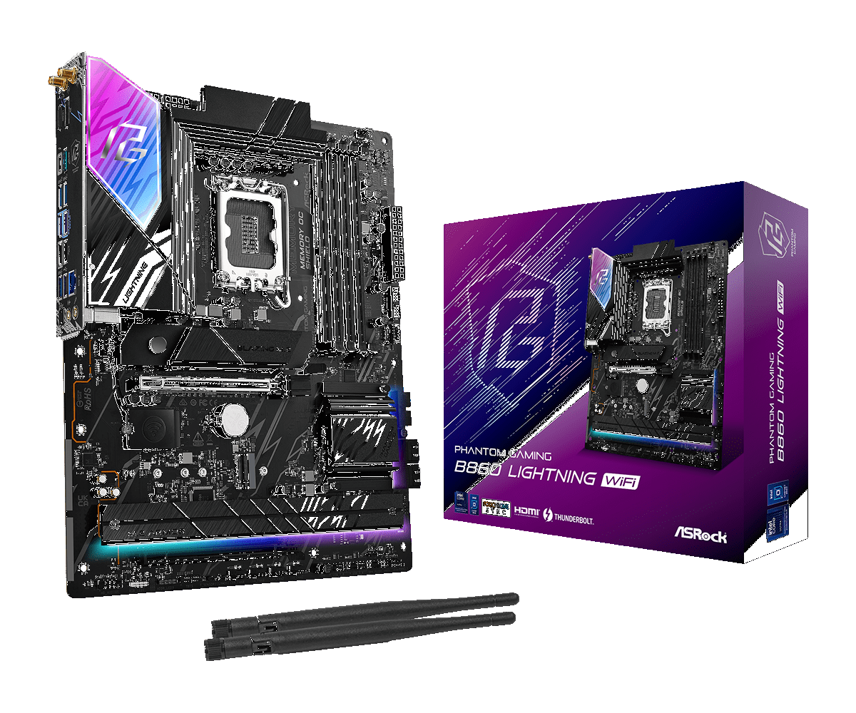 Материнская плата ASRock LGA 1851 Intel B860 B860 LIGHTNING WIFI