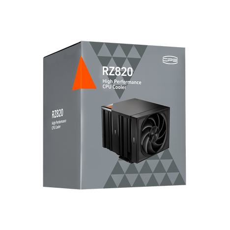 Устройство охлаждения(кулер) PcCooler RZ820 Soc-AM5/AM4/1151/1200/1700 черный 4-pin Al+Cu 300W Ret (RZ820-BKNWNX-GL)