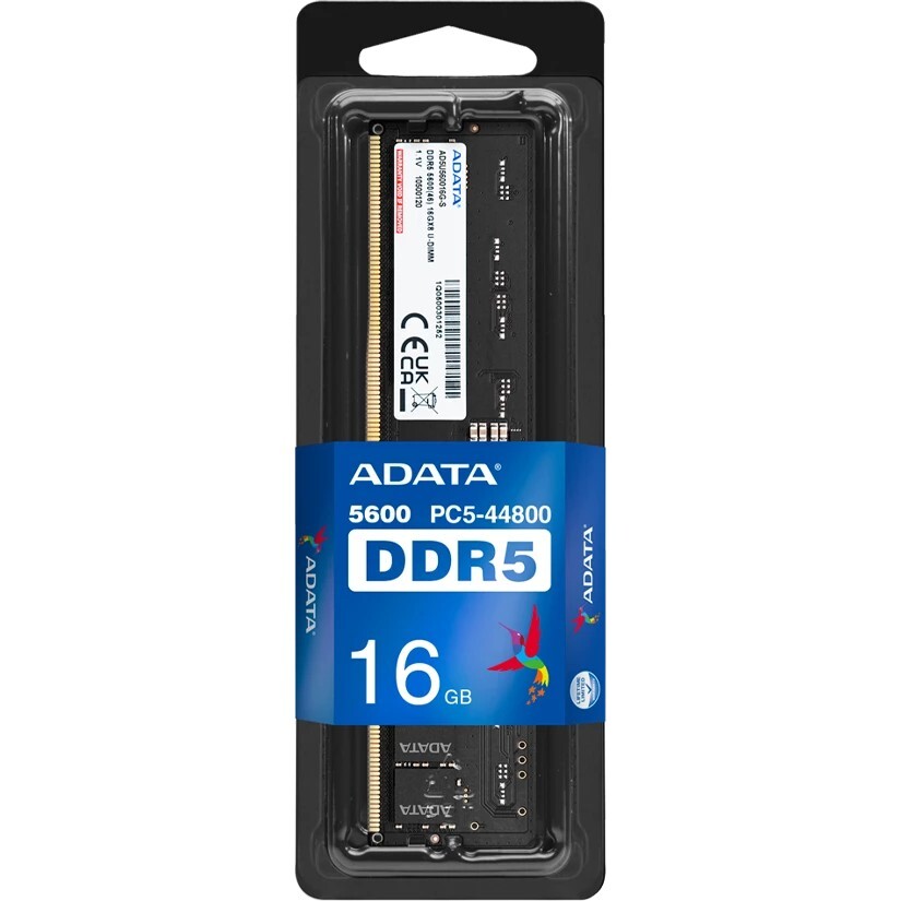 Оперативная память ADATA Desktop DDR5 5600МГц 16GB, AD5U560016G-S, RTL