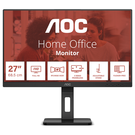 Монитор AOC 24E3QAF 24.0-inch черный