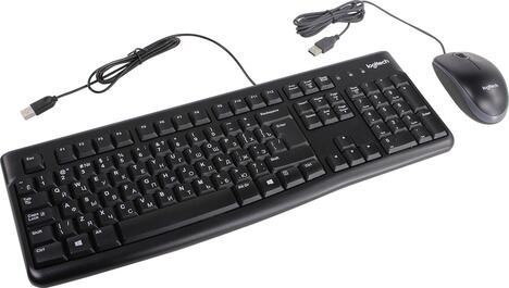 Клавиатура+мышь Logitech MK120 920-002561, цвет черный
