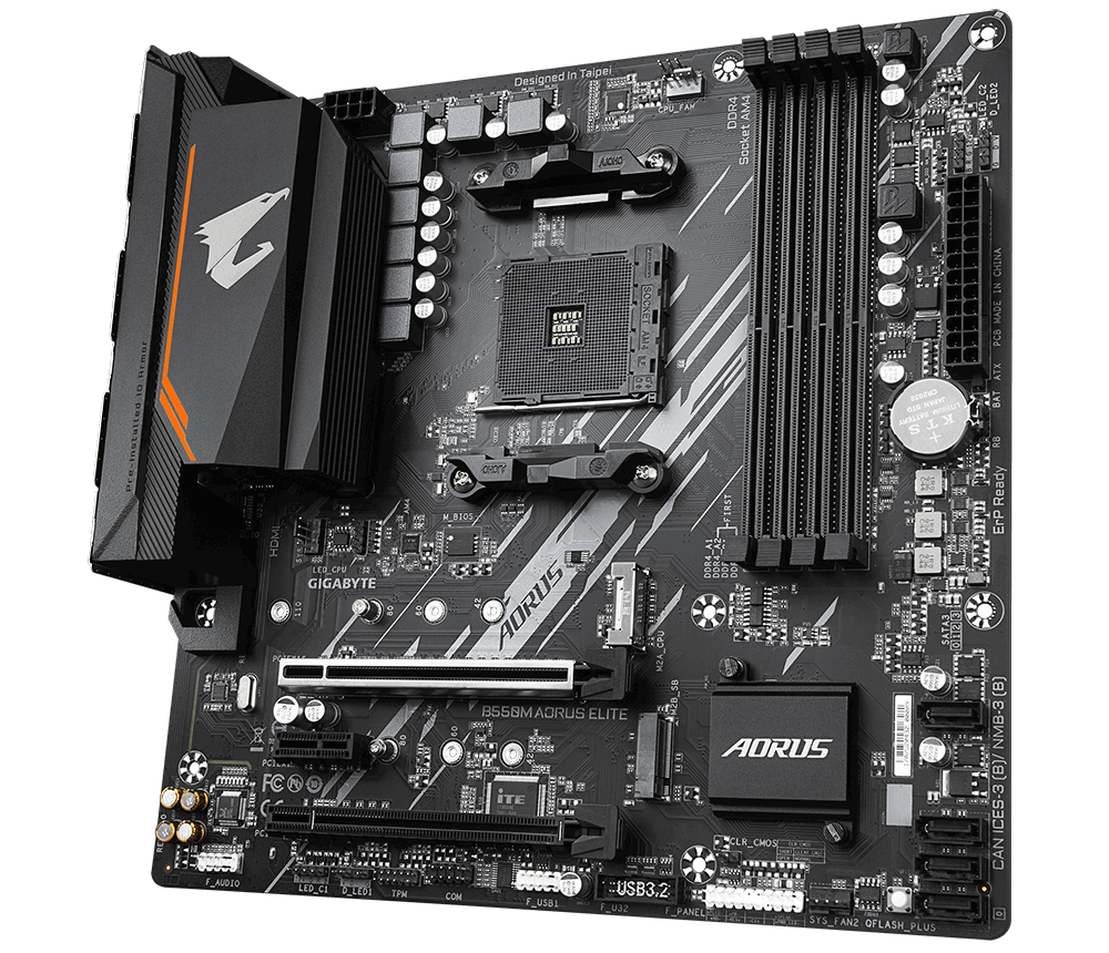 Материнская плата AORUS AM4 AMD B550, B550M AORUS ELITE